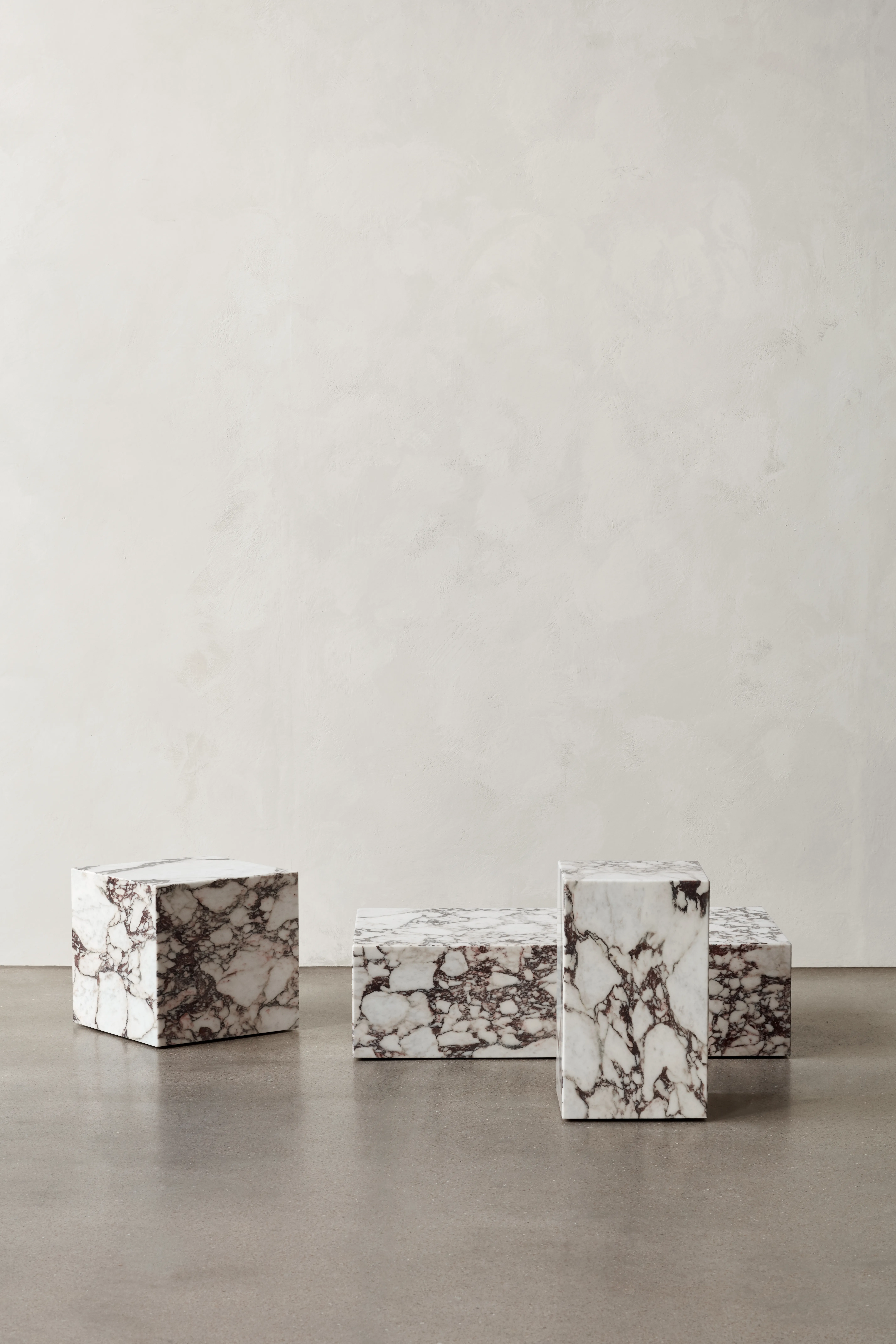 Plinth Table Low Tall Cubic Grand Brige Marble Various Colors Crarra Calacatta Audo 68 For Donzelli